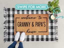 Housewarming Gift Doormat - Personalised Family Name Welcome Mat Custom Coir - thumbnail 1