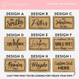 Housewarming Gift Doormat - Personalised Family Name Welcome Mat Custom Coir - thumbnail 2