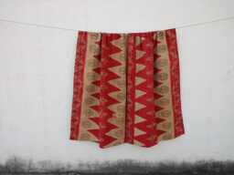 Vintage Floral Kantha Quilt Hand Stitched Boho Blanket Bedcover - thumbnail 1