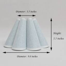 Handmade Scallop Pleated Lampshade Multicolor Fabric & Acrylic - thumbnail 3