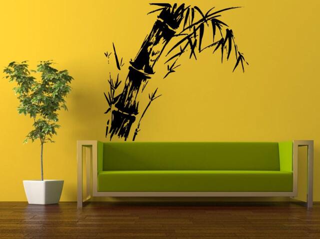 Wall Decal Vinyl Sticker Decals Peal & Stick Cheap Decor Art Bamboo Asian Tree Trees Leaves Floral Nature Big Huge L400 - image 1