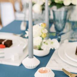 Diamond Concrete Modern Taper Candle Holder - thumbnail 4