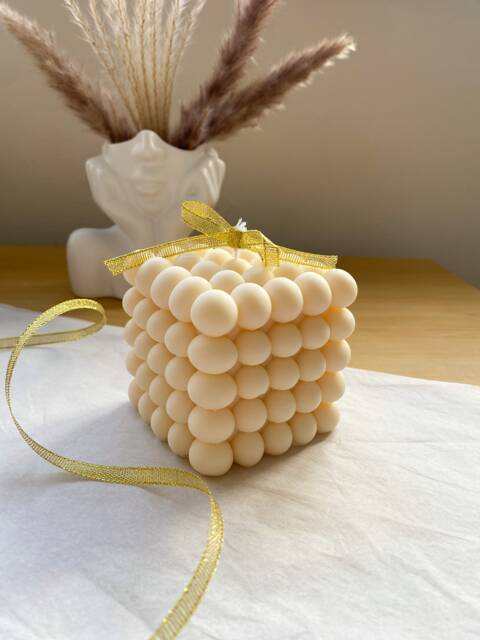 xl 3D Bubble Cube Candle Scented Soy Wax, Handmade Decor - image 1