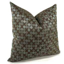 Blue Teal Circle Upholstery Fabric Decorative Throw Pillow Cover Pillowcase Square & Lumbar - thumbnail 1