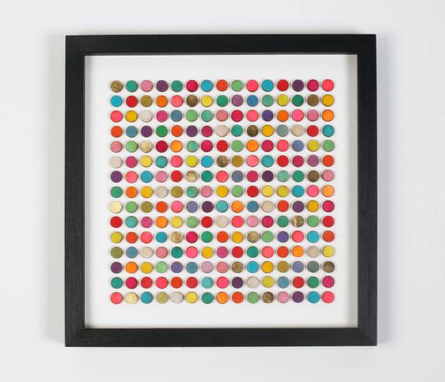 Original Dot Wall Art, 3D Painting, Geometric Decor, Abstract Geometric Dot Painting, Ready To Hang Framed Art - image 1