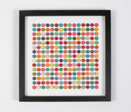 Original Dot Wall Art, 3D Painting, Geometric Decor, Abstract Geometric Dot Painting, Ready To Hang Framed Art - thumbnail 1