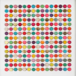 Original Dot Wall Art, 3D Painting, Geometric Decor, Abstract Geometric Dot Painting, Ready To Hang Framed Art - thumbnail 3