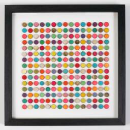 Original Dot Wall Art, 3D Painting, Geometric Decor, Abstract Geometric Dot Painting, Ready To Hang Framed Art - thumbnail 2