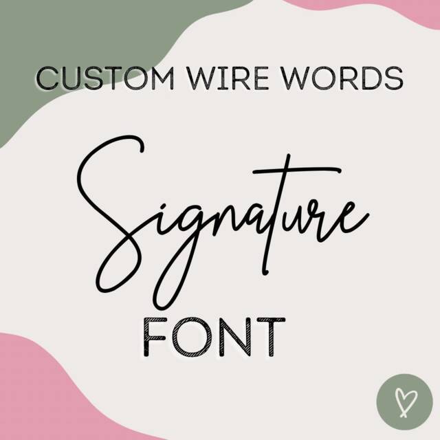 Custom Wire Words in Signature Font. Standard Size. Bespoke, Handmade Personalised Or Phrases, Gift, Wall Art, Nursery, Home Decor - image 1