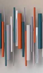 Burnt Orange & Teal Mid Century Wall Art - thumbnail 3