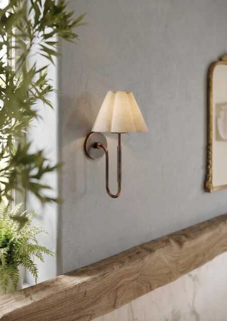 Elegant Mid-Century Modern Indoor Lighting For Home Decor Handcrafted Antique Blackened Brass Wall Sconce - image 1