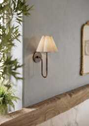 Elegant Mid-Century Modern Indoor Lighting For Home Decor Handcrafted Antique Blackened Brass Wall Sconce