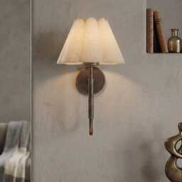 Elegant Mid-Century Modern Indoor Lighting For Home Decor Handcrafted Antique Blackened Brass Wall Sconce - thumbnail 3