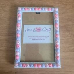 Colourful Acrylic Dome Shaped Flat Back Cabochon Photo Frame 4 X 6 Inches - thumbnail 4
