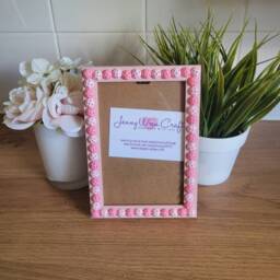 Colourful Acrylic Dome Shaped Flat Back Cabochon Photo Frame 4 X 6 Inches - thumbnail 3