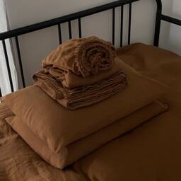 100% Hemp Sheet Set, Cinnamon Color, 4-Piece Bedding, Includes Pillowcases - thumbnail 4