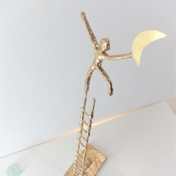 Slender Statue Sculpture - The Moon Catcher Modernist - thumbnail 4