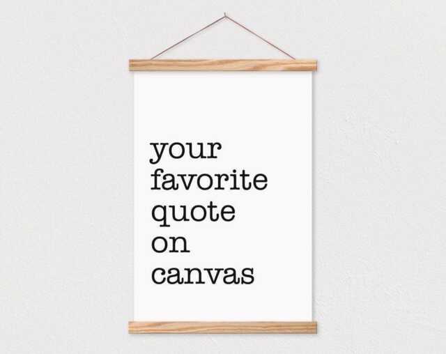 Custom Typewriter Quote Print With Wood Poster Hanger - Quote-Your Own Words-Dorm Wall Hanging-Poster Hanger-Pix - image 1