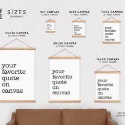 Custom Typewriter Quote Print With Wood Poster Hanger - Quote-Your Own Words-Dorm Wall Hanging-Poster Hanger-Pix - thumbnail 2