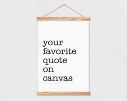 Custom Typewriter Quote Print With Wood Poster Hanger - Quote-Your Own Words-Dorm Wall Hanging-Poster Hanger-Pix - thumbnail 1