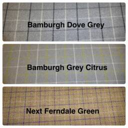 Checked Upholstered Footstool Tweed, Tartan, Handmade Cotswold, Many Colour Options. Padded Coffee Table - thumbnail 3