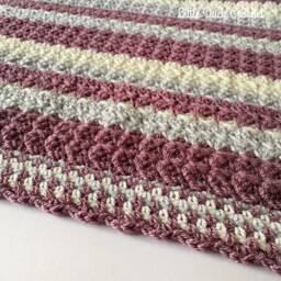 Free UK Shipping Handmade Crochet Baby Blanket, Cot Blaneket, Lap Handmade Blanket - thumbnail 2
