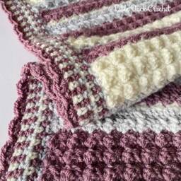 Free UK Shipping Handmade Crochet Baby Blanket, Cot Blaneket, Lap Handmade Blanket - thumbnail 1