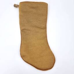 Luxury Christmas Stocking Fortuny Fabric Red & Silvery Gold Demedici Pattern - Made in Italy - thumbnail 2