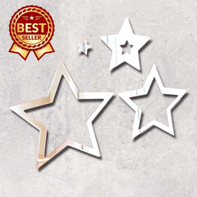 star Infinity Acrylic Mirror Wall Art - Many Size & Colour Options - Bespoke Items Made - image 1