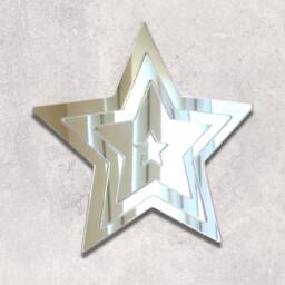 star Infinity Acrylic Mirror Wall Art - Many Size & Colour Options - Bespoke Items Made - thumbnail 2