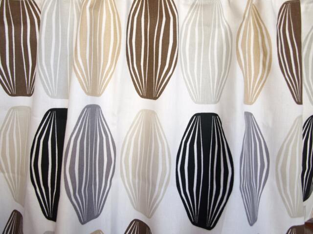 Curtain Panel White Grey Beige Brown Black Paper Lamps Cafe Curtain Kitchen Valance , Also Runner Napkins Available, Great Gift - image 1