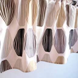 Curtain Panel White Grey Beige Brown Black Paper Lamps Cafe Curtain Kitchen Valance , Also Runner Napkins Available, Great Gift - thumbnail 3
