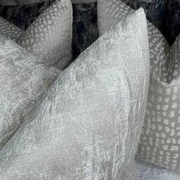 Luxury Pillow Cushion Cover - Champagne Silver Shim Cover, Curico Ashley Wilde Fabric- Worldwide Shipping - thumbnail 3