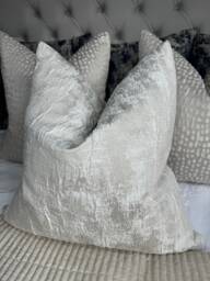 Handmade Curico Porcelain Cushion Cover - Ashley Wilde Fabric, Shimmering Texture/Bespoke Pillow - thumbnail 1