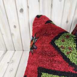 Handwoven Kilim Pillow Cover Vintage Anatolian Wool, Bohemian Decor - 20x20 In - thumbnail 2