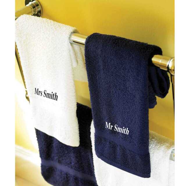 Personalised Towel With Name, Custom Embroidered Honeymoon Beach Towels, Monogrammed Bath Face - image 1