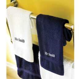 Personalised Towel With Name, Custom Embroidered Honeymoon Beach Towels, Monogrammed Bath Face - thumbnail 1