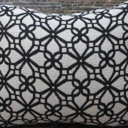 Designer Pillow Cover, Stf Lattice, Ink - thumbnail 3