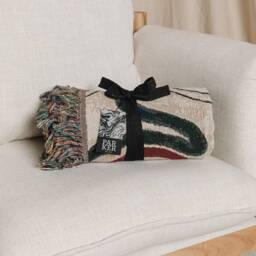 Fringed Throw Blanket Abstract Minimalist Design, 100% Cotton - thumbnail 4