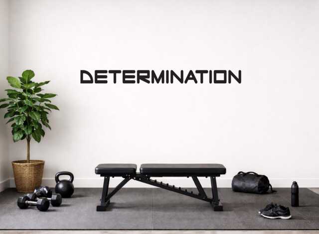 Determination Sticker, Wall Decor For Gym, Decal Classroom, Office Decor, Gym Design Ideas, Motivation - image 1
