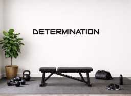 Determination Sticker, Wall Decor For Gym, Decal Classroom, Office Decor, Gym Design Ideas, Motivation - thumbnail 1