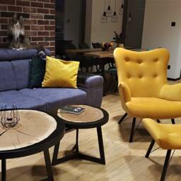 Set Of Two Coffee Tables For Living Room, Round Table Industrial Interior, Luxury Home Furnishing, Wood Furniture Bohemian House - thumbnail 4