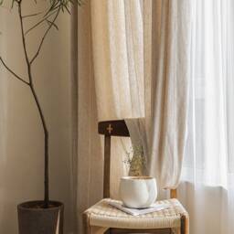 Harlan Linen Curtain, Striped Room Darkening Thermal Custom Curtain Panel, Drapes, For Bedroom & Livingroom, 1Pc - thumbnail 3