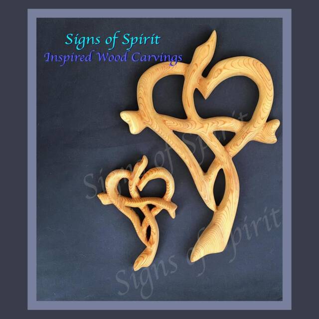 Exuberant Heart Cross-Symbol Of The Love God-stylized Variation Celtic Cross Wall Art-Christian Wood Carving Emphasizing - image 1