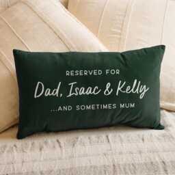 Personalised Reserved Seat For Dad Velvet Cushion - Decorative With Filling Father's Day Custom Gifts Grandad - thumbnail 2