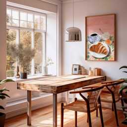 Croissant Poster, Paris Breakfast Wall Art, Foodie Kitchen Decor, Illustration Gift, French Posters & Prints - thumbnail 3