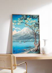 Japanese Art Mount Fuji Print, Hiroaki Takahashi Poster, Traditional Art, Ukiyo E Edo Period Woodblock, Japan Wall - thumbnail 1