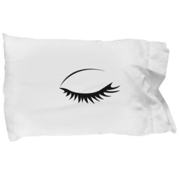 Eyelash Pillowcase Set - Standard Size, Bedroom Decor - thumbnail 4