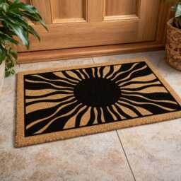 Sunrise Welcome Mat - Modern Sunburst Entry Rug Aesthetic Front Doormat - thumbnail 4