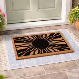 Sunrise Welcome Mat - Modern Sunburst Entry Rug Aesthetic Front Doormat - thumbnail 3